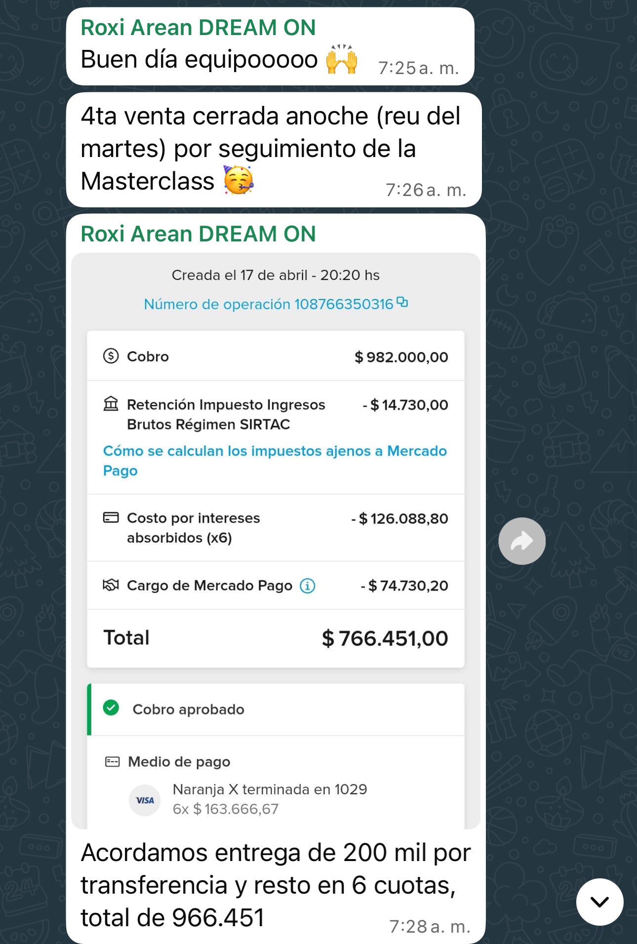 Testimonio WhatsApp 4