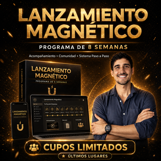 LANZAMIENTO MAGNÉTICO - 8 SEMANAS + ACOMPAÑAMIENTO + COMUNIDAD