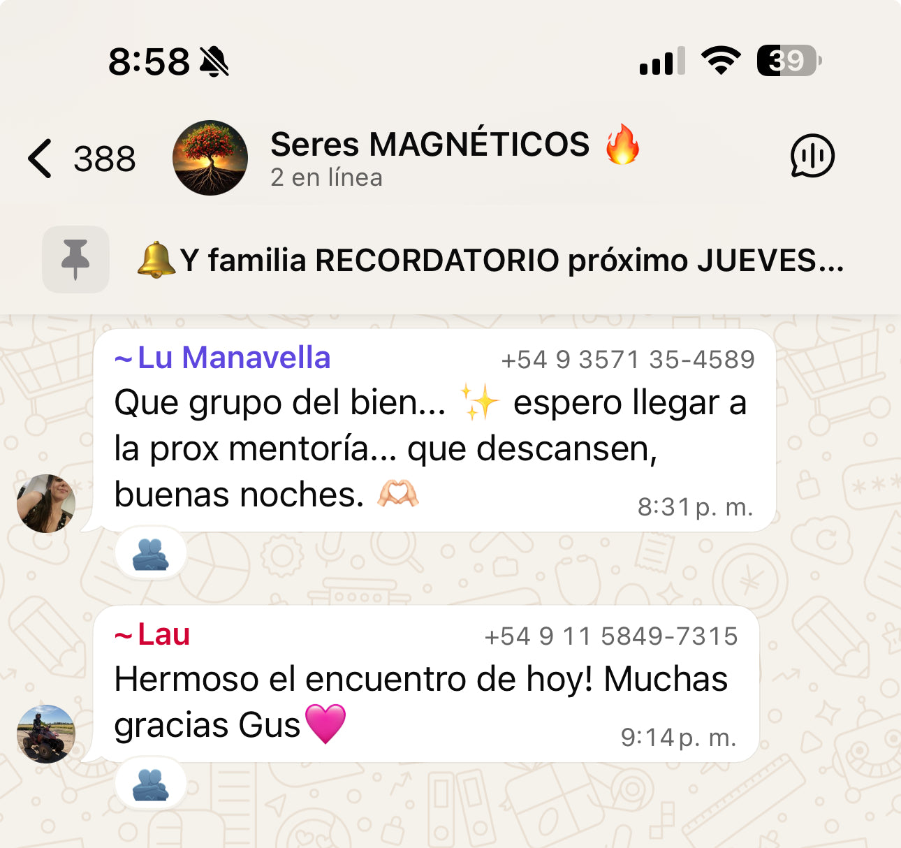 Testimonio comunidad 1