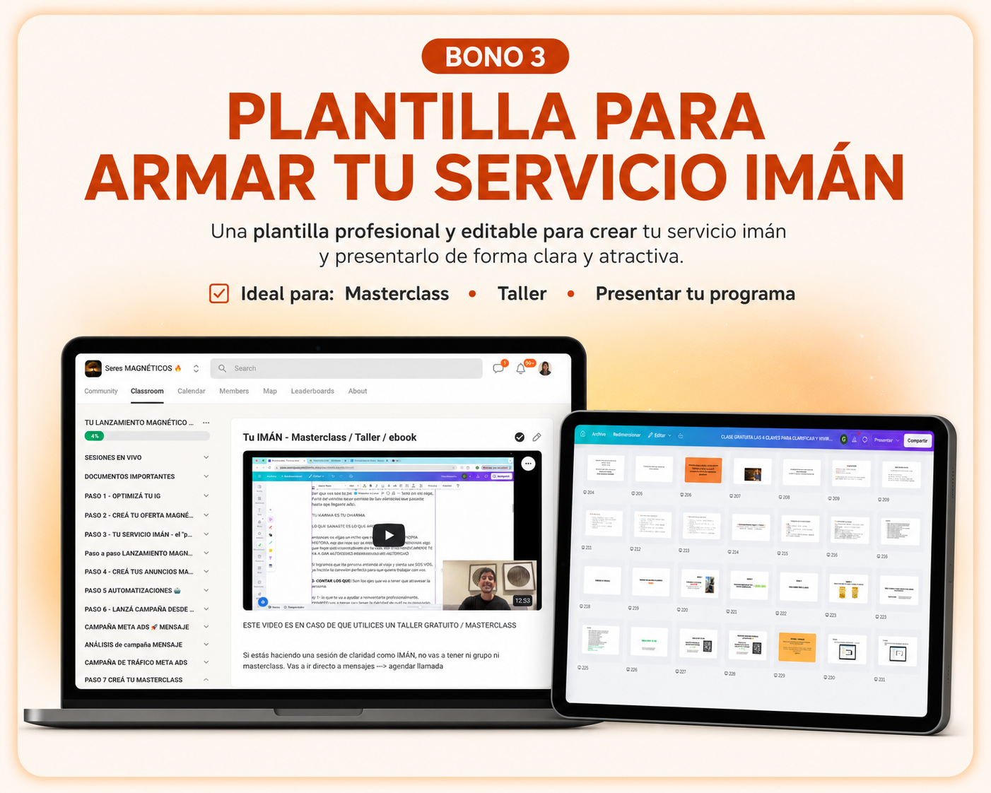 Plantilla Canva para tu Masterclass