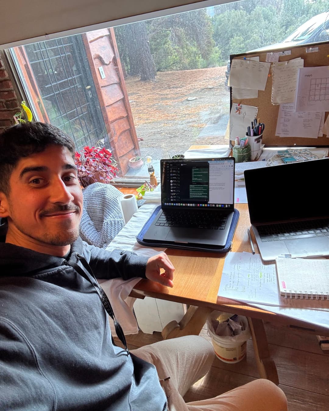 Gus Warley trabajando