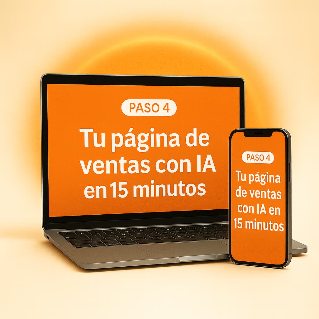 Paso 4 Diseñá tu página de ventas con IA en 15 minutos